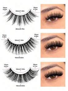 30 Pairs Mixed Pack Natural Crossover False Eyelashes, Handmade Lengthened Thick Curly Eyelashes Artificial 3D Faux Mink Eyelashes D Curvature Makeup Tools Hot Sellers Daily Life,.Strip Lashes, Lashes, Eyelashes, Lashes - Lông mi giả kiểu mắt mèo 2 - Xem 11