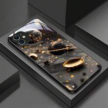 Un Cielo Estrellado Cósmico, Halo Dorado, Funda de Teléfono de Diseño de Sueño Misterioso para  17/17 Air/17Pro/17ProMax/ 16/16Plus/16Pro/16ProMax/15/15Plus/15Pro/15ProMax/14/14Plus/14Pro/14ProMax/13/13Pro/13ProMax/13Mini/12/12Pro/12ProMax/12mini/11/11Pro Regalo Adecuado para 11 Festividades - Colores mixtos - Ver 9