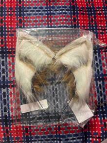 Băng đô tai thú giả lông thú trang trí lễ Phục Sinh, phụ kiện trang phục dễ thương, kẹp tóc hình người sói/sói đơn độc. - Nhiều màu - Xem 11