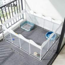 Indoor Dog Fence For Small Dogs, Puppies, Rabbits, Pets, Foldable Isolation Gate, Puppy Playpen - Multicolor - View 1