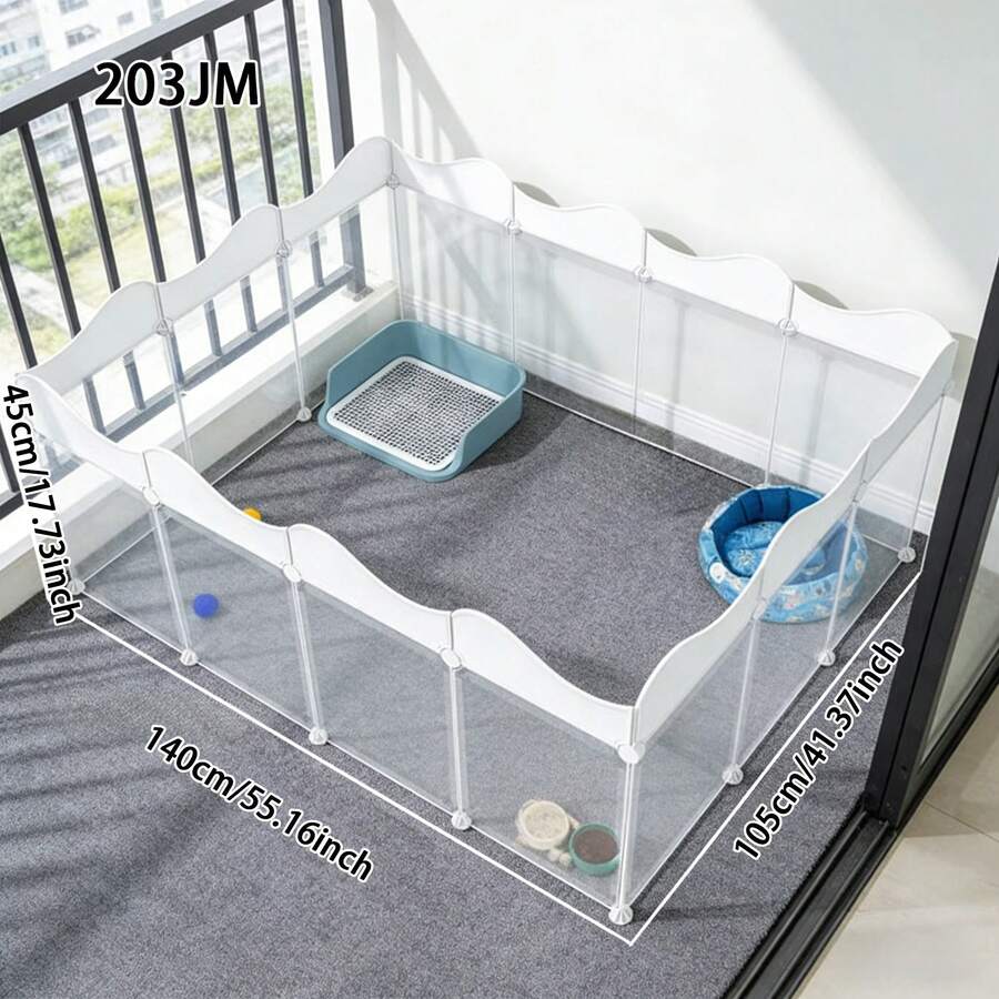 Indoor Dog Fence For Small Dogs, Puppies, Rabbits, Pets, Foldable Isolation Gate, Puppy Playpen - Multicolor - View 1