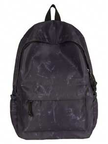 Ba lô nam bằng nylon màu trơn, kiểu dáng thời trang, đa năng, dung tích lớn, thích hợp cho nam giới đi làm hàng ngày, quà tặng Valentine. - màu đen - Xem 7