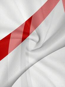 Men's Fashionable Versatile Striped Print Crew Neck Short Sleeve T-Shirt And Pants Set - Multicolor - View 4