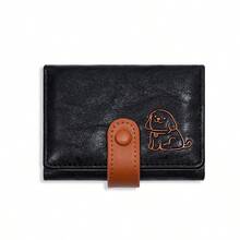 小狗图案超薄钱包 多卡位零钱包 女士三折钱包 女士礼物 迷你钱包 小钱包 可爱钱包 旅行必备证件夹 身份证夹 - 彩色 - 查看 14