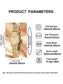 LIANDU LIANDU 简约奢华风格，复古又不失时尚。椭圆形表壳，饰以铆钉表盘，搭配可拆卸不锈钢表带。这款石英表配有同款手链套装，适合日常佩戴，也是一份理想的礼物。