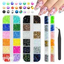 Qiipii 20000PCS 24 Color Resin Rhinestones W B7000 Jewelry Glue For Bedazzling Crafting 3mm 4mm Flatback Crystal Stones Rainbow Colorful Gems Diamonds Crystals For Nails Face Makeup Tumblers Crafts - Bụi tím - Xem 1