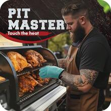 KITCHEN PERFECTION XL Silicone R Oven Gloves -Extreme Heat Resistant BBQ Gloves -Handle Hot Food Right On Your Grill Fryer & Pit | Waterproof Oven Mitts Grill Gloves |Superior Value Set+3 Bonuses,X-Large,Turquoise - Turquoise - View 6