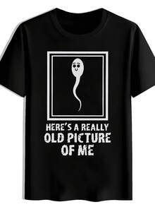 Camiseta Casual de Manga Corta para Hombre - Impresión de Tiburón y Gato de Dibujos Animados, Tela Transpirable, Ropa de Calle Cómoda para el Verano, Cuello Redondo, Ajuste Regular, Camiseta de Uso Diario| Camiseta gráfica divertida| Ajuste cómodo - Negro - Ver 2