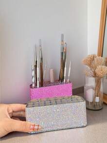 1个26孔亚克力水晶美甲笔筒 - 彩色 - 查看 9