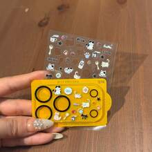 Small Animal Stickers+Transparent Lens Film, Kitten, Bunny, Camera Lens Protection Film, Compatible With Apple 17 Pro Max/17 Pro, Glass Film Cover, Providing Fashionable Protection For Your Phone - Kitten Stickers + Transparent Lens Film - View 6