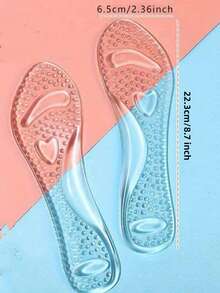 1 Pair Women's Soft Comfortable Silicone Insoles, Suitable For Sandals, High Heels And Other General Footwear - Multicolor - View 7