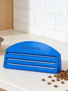 [Customized] Cat Food Squeezer | Customizable Pet Name, Heavy-Duty Plastic Pet Food Dispenser With Non-Slip Base, Easy-Open Lid, No Assembly Required, Compact Design, Plastic, Battery-Free - Multicolor - View 6