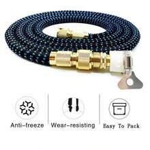 7件套高压可伸缩洗车水管带可调节喷枪，花园浇水水管套装