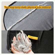 1只宠物毛发去除手套 – 可重复使用的宠物毛发清洁手套，适用于猫狗，有效去除地毯、沙发、宠物床和家具上的宠物毛发，易于使用的家用清洁工具