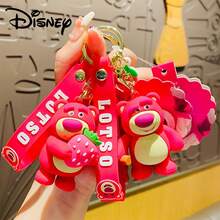 Disney 1pc  Cute New Strawberry Bear Keychain, Key Chain, Car Bag Pendant, Couple Accessory, Creative Cartoon Delicate Gift - Multicolor - View 1