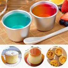 Reusable Aluminum Baking Cups, Suitable For Cupcakes, Brownies, Pudding, Jelly Cheesecake - Multicolor - View 6