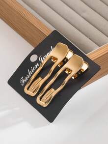 1 Set vielseitige Haarspangen für den seitlichen Pony in Gold und Silber, modische, hochwertige, minimalistische, asymmetrische und elegante lange Haarspangen für Damen, Kopfschmuck, Haaraccessoires für Frauen - Verschiedenfarbig - Übersicht 23