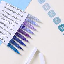 朗格9色/套，全新288色专业套装，207色丙烯马克笔，软头大容量墨水，颜色均匀，无异味，覆盖力强，适用于石头、玻璃、陶瓷、复活节彩蛋、金属、木材等材质的艺术创作，学生水彩笔，美术学生双头油性马克笔，小学绘画书画笔，DIY创作，适合学校美术用品，返校必备 - 彩色 - 查看 34