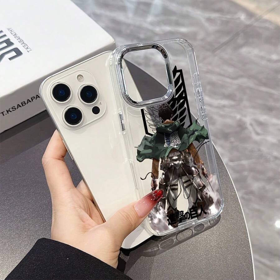 Funda para Teléfono con Silueta de Capitán Popular Compatible con for 17, 16E, 16, 15, 14, 13, 12, 11 Pro Max, Air, X, XR, XSMAX, 8, 7 Plus, con Parte Trasera Suave Transparente y Marco de Lente Plateado Metálico.¡Dale un toque único a tu for ! - Color 1 - Ver 1