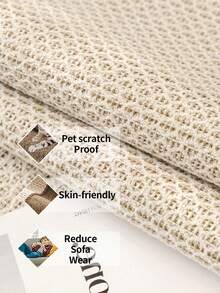 1pc Chenille Dual-Tone Minimalist Sofa Cushion, Premium Texture Non-Slip Sofa Backrest, Pet-Friendly Sofa Protector, 1/2/3/4/5-Seater And Combination Sofa, All-Season Use, Machine Washable Sofa Cover, Elegant Daily, Enhance Home Happiness - Coffee Brown - View 2