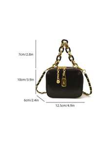 Mini Lipstick Bag, Fashion Versatile Crossbody Shoulder Bag - Black - View 7