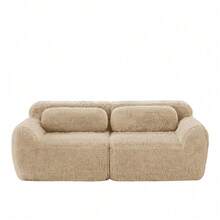 Sofas & Couches - Light Khaki + Plush + 2 Seat - View 6
