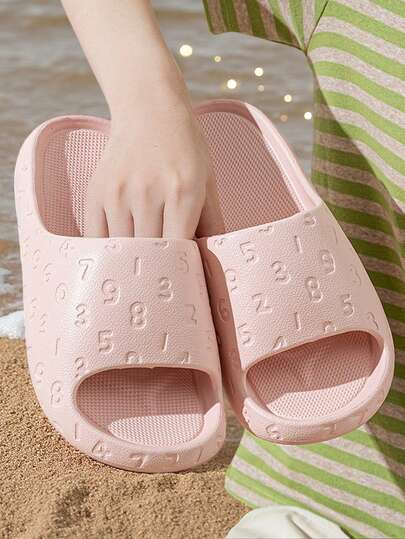 Women's EVA Solid Color Anti-Slip Flat Casual Slippers, Suitable For Spring And Summer