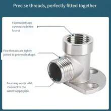 1pc Exposed To Concealed Shower Head Base Converter, Faucet Wall Mount Adapter, Mixing Valve Fixed Base Offset Adapter