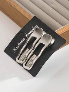 1 Set vielseitige Haarspangen für den seitlichen Pony in Gold und Silber, modische, hochwertige, minimalistische, asymmetrische und elegante lange Haarspangen für Damen, Kopfschmuck, Haaraccessoires für Frauen - Verschiedenfarbig - Übersicht 12