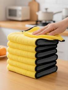 10pcs Microfiber Cleaning Cloth Set - High Performance - Washable 1200 Times, Super Absorbent Microfiber Woven Towels, Effectively Removes Dirt And Liquids, Leaves Streak-Free Shine - Household Towels - Cleaning Supplies - Car Wash Cloths - Multicolor - View 7