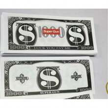 1 Set Of Fake Money Prop, Suitable For Weddings, Parties And Entertainment Events, Includes 50 Fake US Dollar Bills - Red - Multicolor - View 11