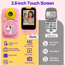 Children's Smart Phone Toy With 180° Flip Camera, Touch Screen, Children's Learning Smart Phone, Realistic Phone, Dual Lens Children's Camera - Back To School Gift - S1 - View 8