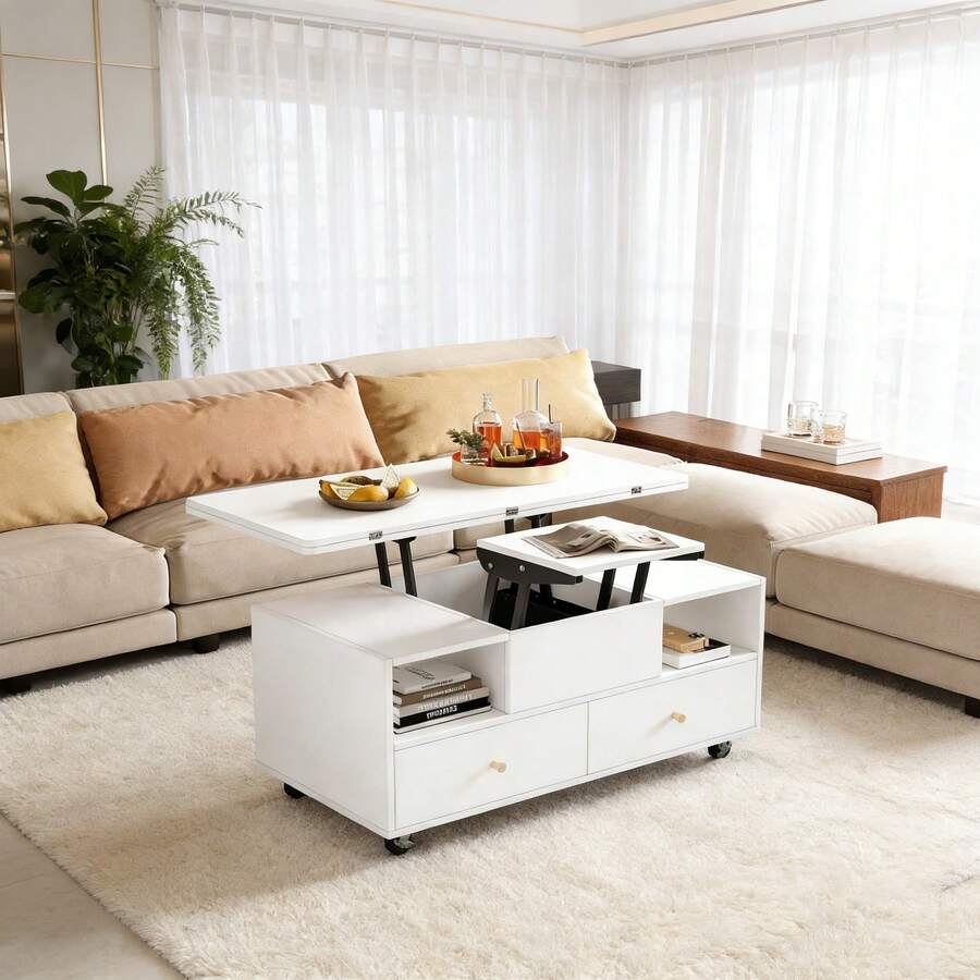 Couchtische - Weiß + MDF - Übersicht 1