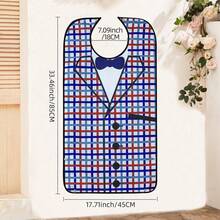 1pc Men's Dining Bib, Business Suit Pattern, Machine Washable, Foldable Pocket Design, Protect Clothing, Suitable For Elderly And Caregivers, Valentine's Day Gift, All Season, Kitchen Accessory - Multicolor - View 19