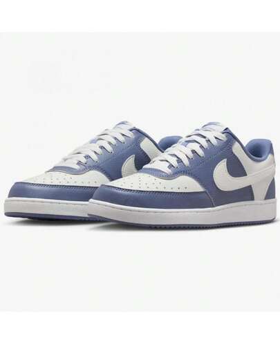  Tênis Nike Court Vision Low Next Nature Feminino - Azul Claro e Branco