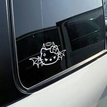 Sanrio Hellokitty Demon Car Sticker - Cute Car Window Decor UV Sticker