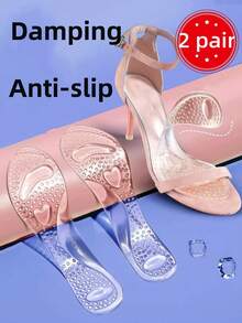 1 Pair Women's Soft Comfortable Silicone Insoles, Suitable For Sandals, High Heels And Other General Footwear - Multicolor - View 8