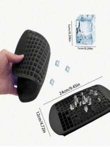 Square Grid Silicone Ice Cube Tray, Cold-Resistant . Can Be Used As Ice Mold And Pudding Mold, Suitable For Home, Bar And Other Occasions. Easy To Use. - Multicolor - View 6