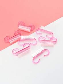 Acrylic Nail Brush, Pink Nail Polish, Pedicure, Soft Dust Removal, Plastic Cleaning, Specially Designed For Nail Cleaning, Small Horn Brush, A Tool For Removing Dust From Hands, Feet And Nails - Multicolor - View 8