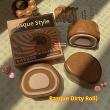 1个病毒式巴斯克脏卷慢回弹柔软可爱玩具 | 超柔软类肤质成人减压玩具 | 抗焦虑挤压道具 - 彩色 - 查看 2