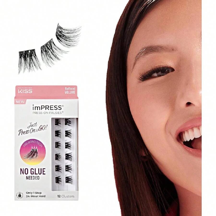 Pestañas postizas, extensiones de pestañas en grupo single Falsies - Refined Volume Pestañas sin agregar pegamento, coloca debajo de tus pestañas naturales, presiona y listo pestañas en un solo paso y en pocos minutos,38071408 - Multicolor - Ver 1