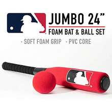 Franklin Sports  Juego de Bate y Pelota de béisbol de Espuma de Gran tamaño - Rojo-Conjunto de béisbol - Ver 6