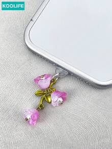 Koolife 1 件装磁吸无线充电 Magsafe 保护壳，带独立按键，撞色设计，半透明磨砂材质，兼容 17、17 Pro Max、17、17 Pro、17 Air、11、12、12 Pro、12 Plus、13、13 Pro、13 Pro Max、14、14 Pro、14 Pro Max、15、15 Plus、15 Pro、15 Pro Max、16、16 Plus、16 Pro、16 Pro Max、16e - 玫紅色+立體風鈴花防塵塞 - 查看 3