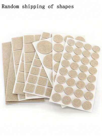 1pc/24pcs Felt Furniture Pads, Self-Adhesive Felt Floor Protectors, Anti-Scratch Anti-Slip, Suitable For Hardwood, Tile, Chairs, Tables, Sofas, Beds, Beige - One Size