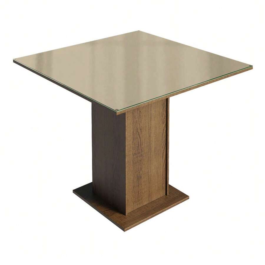 Mesa de Comedor Cuadrada Madesa 5363 con Tapa de Cristal MC - Multicolor - Ver 1