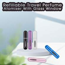 1pc Portable Mini Perfume Atomizer Spray Bottle Set – Refillable Travel Size Fragrance Dispenser For On-The-Go Touch-Ups – Ideal For Carrying Your Favorite Scents In Purses, Pockets, Gym Bags, And During Travel Or Shopping Trips – Leakproof, Easy To Fill, And Perfect For Parties & Everyday Use Back To School Perfume Bottle - 玫紅色 - 查看 5