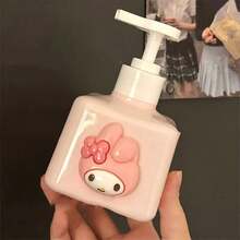 Sanrio Hello Kitty Refillable Dispenser Bottle - Cute Cartoon Cat Design, Pink & White Color, PVC-Free, Suitable For Shampoo, Hand Wash, And Dish Soap, Bathroom Storage & Organization Companion. - Multicolor - View 15
