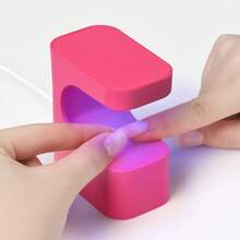 Mini UV Light For Gel Nails, Rechargeable LED Nail Lamp With 2 Timers, Cordless Portable UV Light For Fast Curing - Hot Pink - View 1