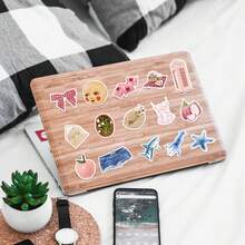 50pcs Vintage Watercolor Diary Stickers, Whimsical Sun Y2K Urban Aesthetic, Funny 80s 90s Cartoon Stickers, Suitable For Scrapbooking, Envelopes, Water Bottles, Computers, Laptops, Phones, Luggage, Notebooks, Fridges, Holiday Parties, Christmas, New Year Winter Decor - C - View 7