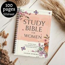 1 Floral Spiral Notebook - Women's Bible Study, 52 Weeks Themes, Christian Diary, Per Page, Suitable For Scripture Study And Prayer Record; Elegant Pink Religious Gift, Suitable For Church Friends, Family, Colleagues, Spiritual Record Keepers, Floral Decorative Art Cover Design, High-Quality Printing, Durable Paper, Premium Binding, Faith Gift - 1個 - 查看 5
